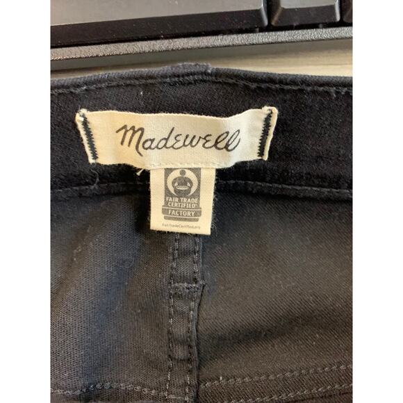 Madewell Womens 9" Mid Rise Skinny Denim Pants Dark Wash Black Size 30 - Picture 4 of 7